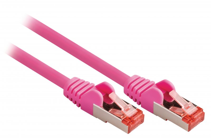 Síťový Kabel CAT6 S/FTP RJ45 (8P8C) Zástrčka - RJ45 (8P8C) Zástrčka 1.50 m Růžová - obrázek č. 1