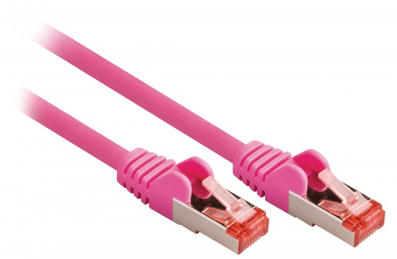 Síťový Kabel CAT6 S/FTP RJ45 (8P8C) Zástrčka - RJ45 (8P8C) Zástrčka 20.0 m Růžová - obrázek č. 1