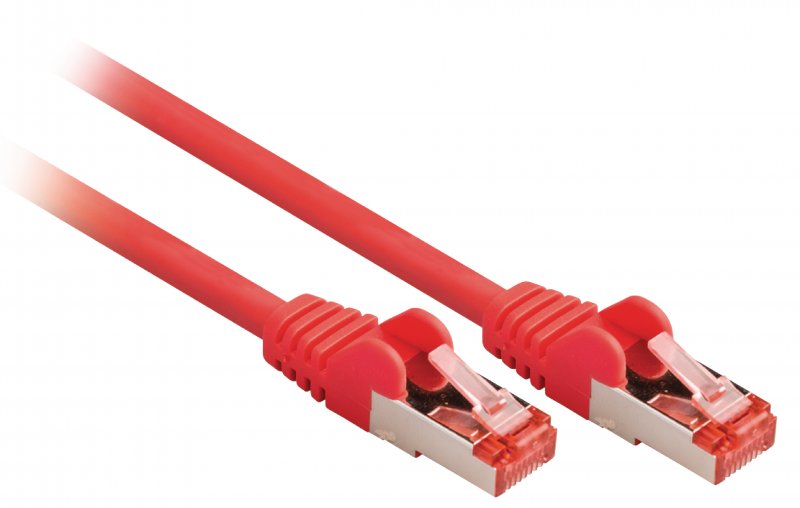 Síťový Kabel CAT6 S/FTP RJ45 (8P8C) Zástrčka - RJ45 (8P8C) Zástrčka 0.25 m Červená - obrázek č. 1