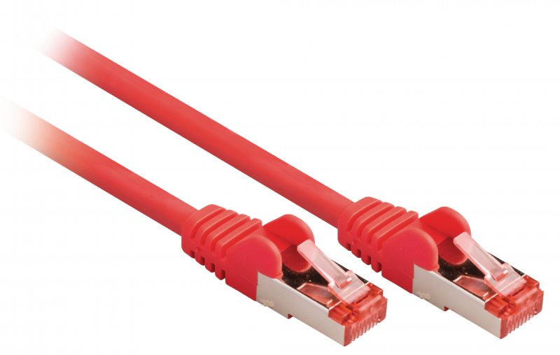 Síťový Kabel CAT6 S/FTP RJ45 (8P8C) Zástrčka - RJ45 (8P8C) Zástrčka 10.0 m Červená - obrázek č. 1