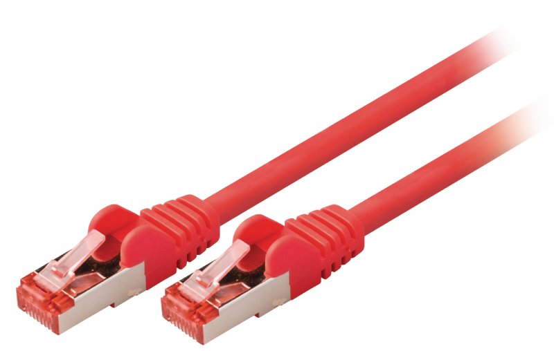Síťový Kabel CAT6 S/FTP RJ45 (8P8C) Zástrčka - RJ45 (8P8C) Zástrčka 15.0 m Červená - obrázek produktu