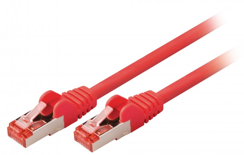 Síťový Kabel CAT6 S/FTP RJ45 (8P8C) Zástrčka - RJ45 (8P8C) Zástrčka 2.00 m Červená - obrázek produktu