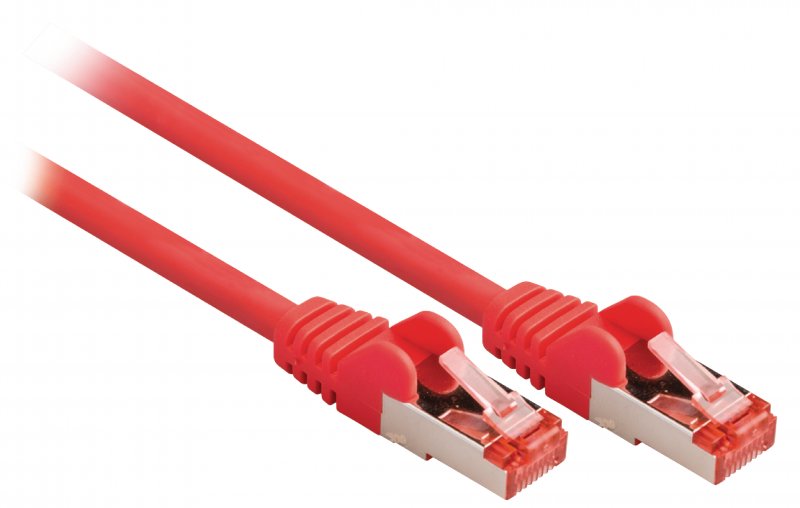 Síťový Kabel CAT6 S/FTP RJ45 (8P8C) Zástrčka - RJ45 (8P8C) Zástrčka 20.0 m Červená - obrázek č. 1
