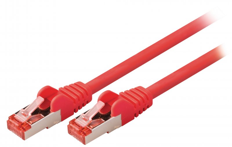 Síťový Kabel CAT6 S/FTP RJ45 (8P8C) Zástrčka - RJ45 (8P8C) Zástrčka 20.0 m Červená - obrázek produktu