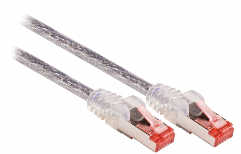 Síťový Kabel CAT6 S/FTP RJ45 (8P8C) Zástrčka - RJ45 (8P8C) Zástrčka 0.15 m Transparentní - obrázek č. 1