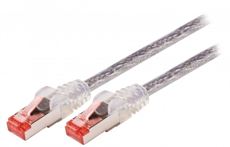 Síťový Kabel CAT6 S/FTP RJ45 (8P8C) Zástrčka - RJ45 (8P8C) Zástrčka 0.15 m Transparentní - obrázek produktu