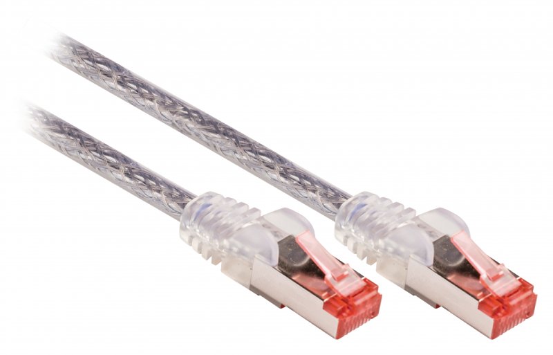 Síťový Kabel CAT6 S/FTP RJ45 (8P8C) Zástrčka - RJ45 (8P8C) Zástrčka 10.0 m Transparentní - obrázek č. 1