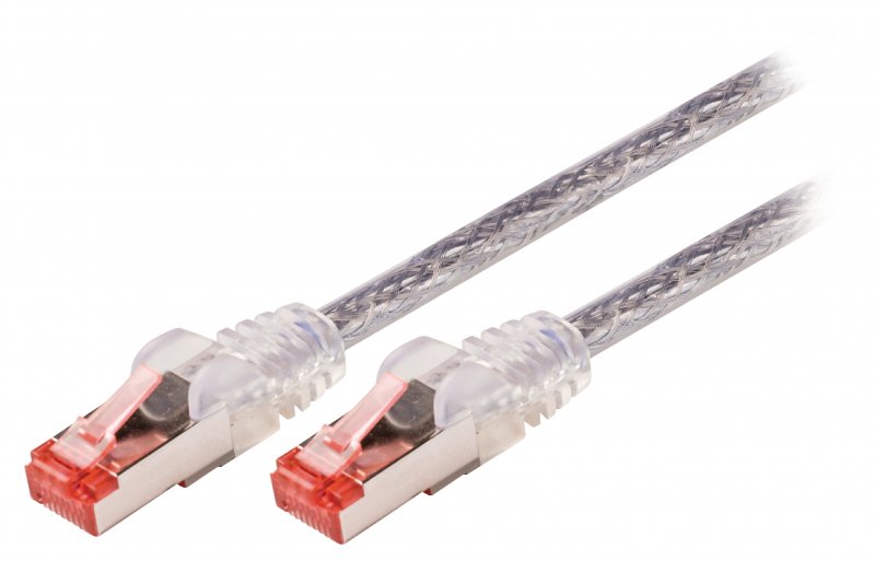 Síťový Kabel CAT6 S/FTP RJ45 (8P8C) Zástrčka - RJ45 (8P8C) Zástrčka 10.0 m Transparentní - obrázek produktu
