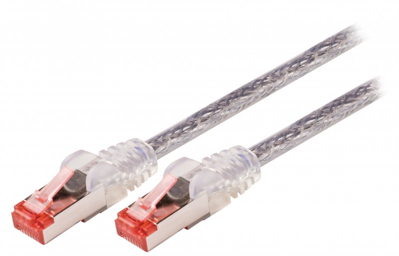 Síťový Kabel CAT6 S/FTP RJ45 (8P8C) Zástrčka - RJ45 (8P8C) Zástrčka 1.50 m Transparentní - obrázek produktu