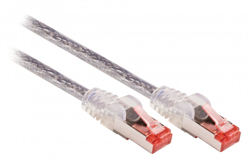 Síťový Kabel CAT6 S/FTP RJ45 (8P8C) Zástrčka - RJ45 (8P8C) Zástrčka 15.0 m Transparentní - obrázek č. 1