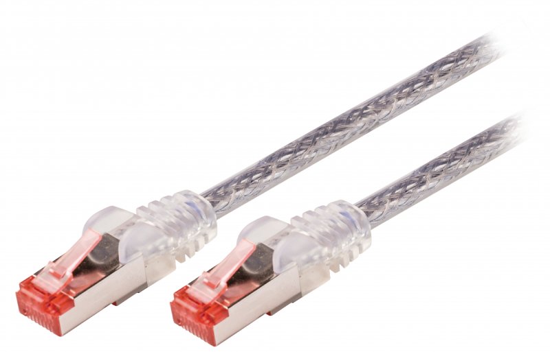 Síťový Kabel CAT6 S/FTP RJ45 (8P8C) Zástrčka - RJ45 (8P8C) Zástrčka 15.0 m Transparentní - obrázek produktu