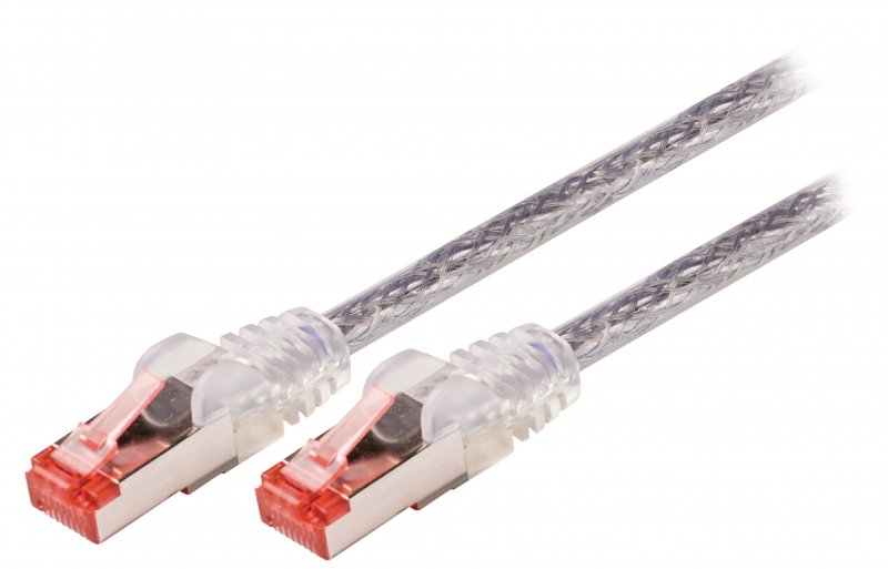 Síťový Kabel CAT6 S/FTP RJ45 (8P8C) Zástrčka - RJ45 (8P8C) Zástrčka 2.00 m Transparentní - obrázek produktu
