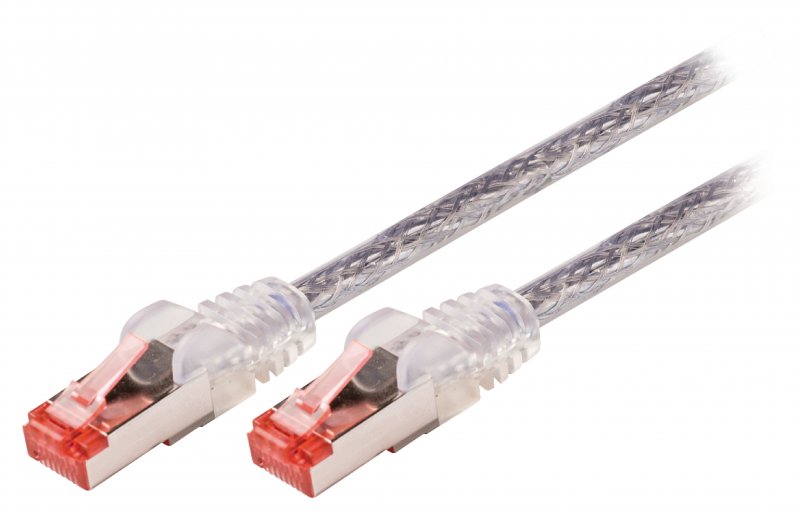 Síťový Kabel CAT6 S/FTP RJ45 (8P8C) Zástrčka - RJ45 (8P8C) Zástrčka 20.0 m Transparentní - obrázek produktu