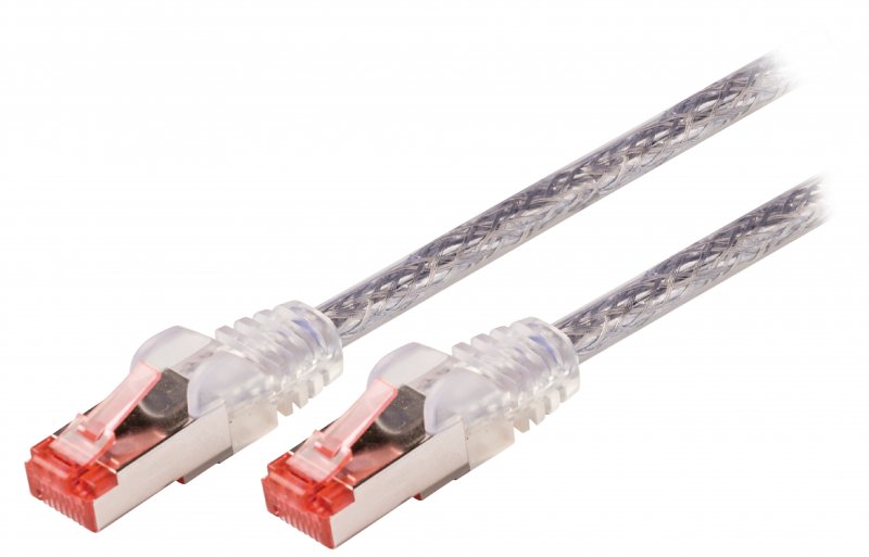 Síťový Kabel CAT6 S/FTP RJ45 (8P8C) Zástrčka - RJ45 (8P8C) Zástrčka 30.0 m Transparentní - obrázek produktu