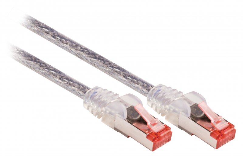 Síťový Kabel CAT6 S/FTP RJ45 (8P8C) Zástrčka - RJ45 (8P8C) Zástrčka 30.0 m Transparentní - obrázek č. 1