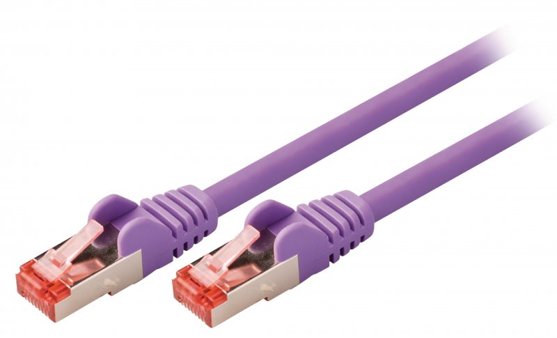 Síťový Kabel CAT6 S/FTP RJ45 (8P8C) Zástrčka - RJ45 (8P8C) Zástrčka 10.0 m Fialová - obrázek produktu
