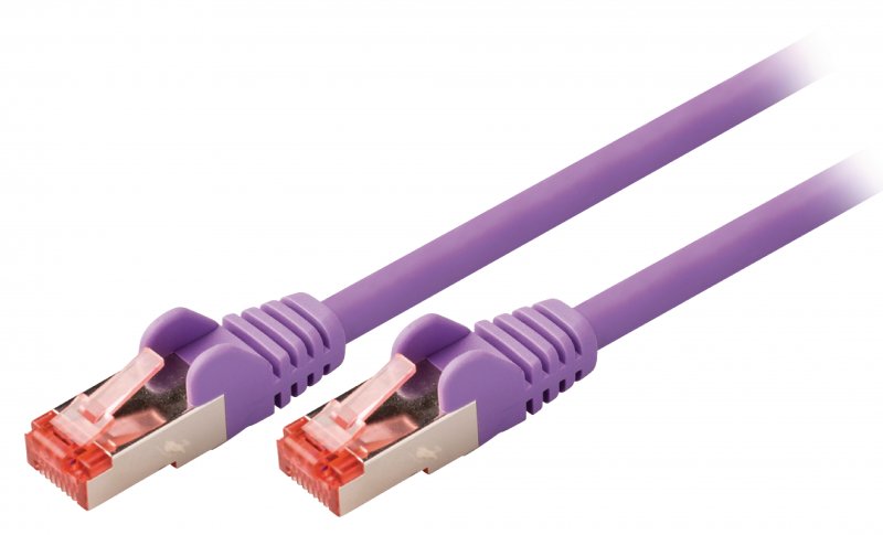 Síťový Kabel CAT6 S/FTP RJ45 (8P8C) Zástrčka - RJ45 (8P8C) Zástrčka 20.0 m Fialová - obrázek produktu