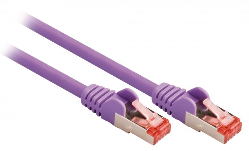 Síťový Kabel CAT6 S/FTP RJ45 (8P8C) Zástrčka - RJ45 (8P8C) Zástrčka 20.0 m Fialová - obrázek č. 1