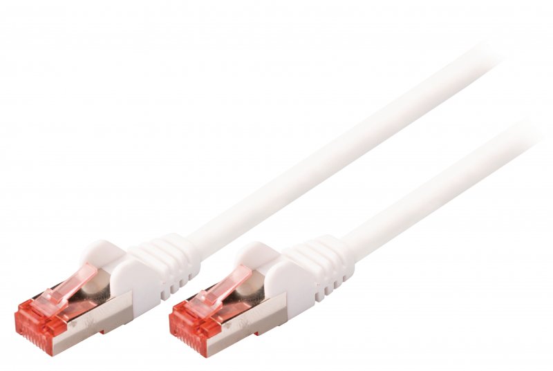 Síťový Kabel CAT6 S/FTP RJ45 (8P8C) Zástrčka - RJ45 (8P8C) Zástrčka 0.25 m Bílá - obrázek produktu