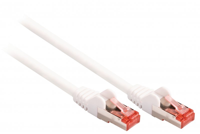 Síťový Kabel CAT6 S/FTP RJ45 (8P8C) Zástrčka - RJ45 (8P8C) Zástrčka 10.0 m Bílá - obrázek č. 1
