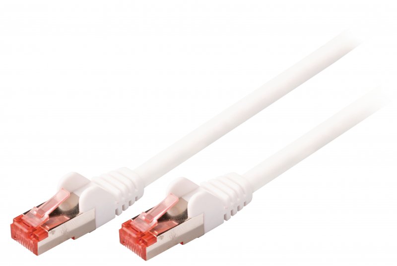 Síťový Kabel CAT6 S/FTP RJ45 (8P8C) Zástrčka - RJ45 (8P8C) Zástrčka 15.0 m Bílá - obrázek produktu