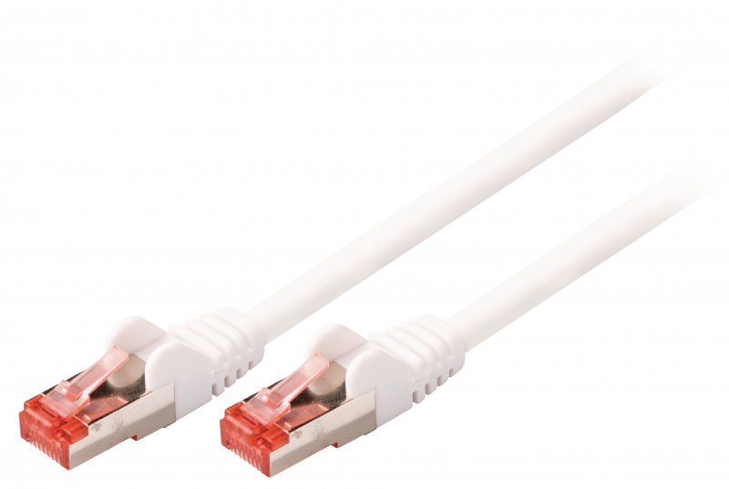 Síťový Kabel CAT6 S/FTP RJ45 (8P8C) Zástrčka - RJ45 (8P8C) Zástrčka 3.00 m Bílá - obrázek produktu