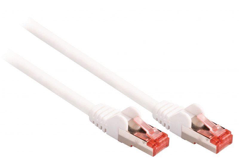 Síťový Kabel CAT6 S/FTP RJ45 (8P8C) Zástrčka - RJ45 (8P8C) Zástrčka 30.0 m Bílá - obrázek č. 1