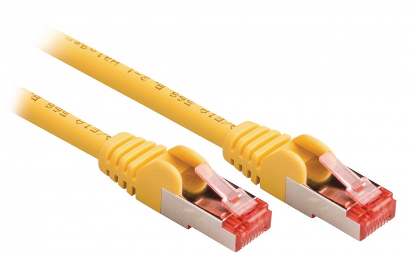 Síťový Kabel CAT6 S/FTP RJ45 (8P8C) Zástrčka - RJ45 (8P8C) Zástrčka 0.25 m Žlutá - obrázek č. 1