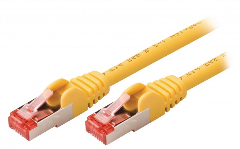 Síťový Kabel CAT6 S/FTP RJ45 (8P8C) Zástrčka - RJ45 (8P8C) Zástrčka 0.25 m Žlutá - obrázek produktu