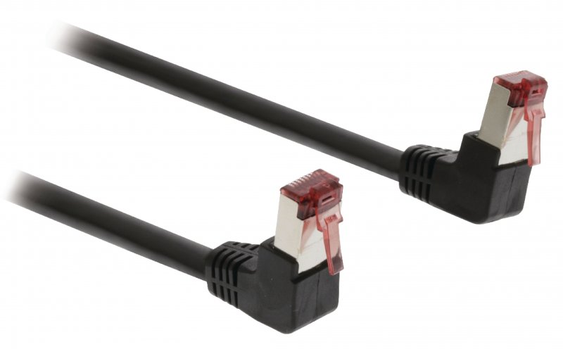 Síťový Kabel CAT6 S/FTP RJ45 (8P8C) Zástrčka - RJ45 (8P8C) Zástrčka 1.00 m Černá - obrázek č. 1