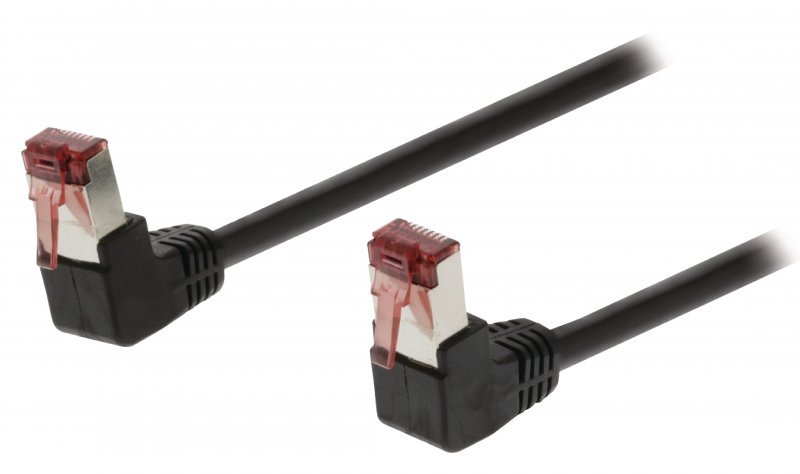 Síťový Kabel CAT6 S/FTP RJ45 (8P8C) Zástrčka - RJ45 (8P8C) Zástrčka 10.0 m Černá - obrázek produktu