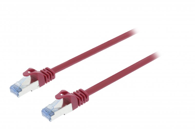 CAT6a S/FTP Síťový Kabel RJ45 (8P8C) Zástrčka - RJ45 (8P8C) Zástrčka 0.50 m Červená - obrázek produktu