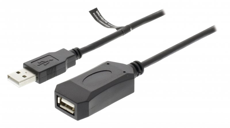 Aktivní Prodlužovací Kabel USB 2.0 USB A Zástrčka - USB A Zásuvka 5.00 m Černá - obrázek produktu