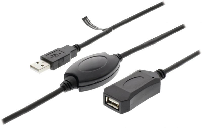 Aktivní Prodlužovací Kabel USB 2.0 USB A Zástrčka - USB A Zásuvka 20.0 m Černá - obrázek produktu