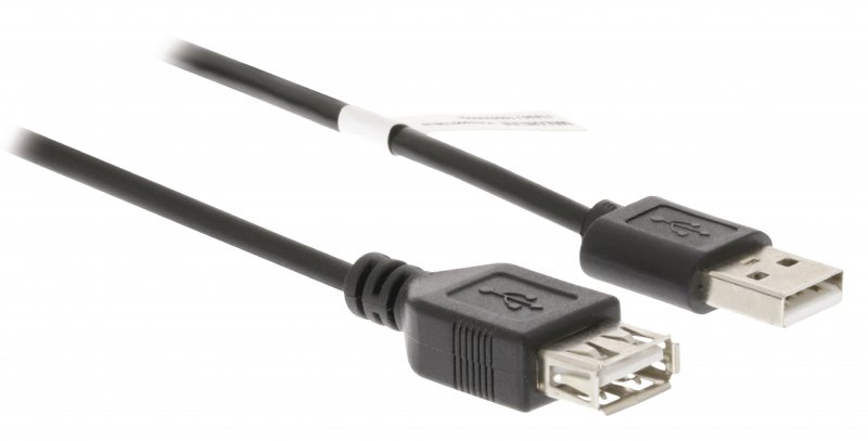 Prodlužovací Kabel USB 2.0 USB A Zástrčka - USB A Zásuvka 1.00 m Černá - obrázek č. 1