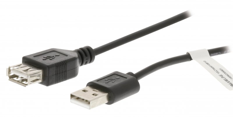 Prodlužovací Kabel USB 2.0 USB A Zástrčka - USB A Zásuvka 1.00 m Černá - obrázek produktu