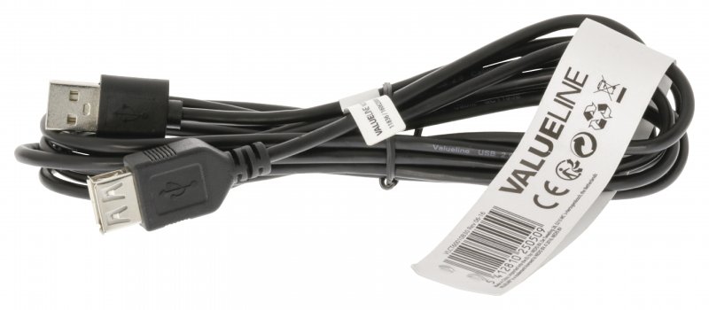 Prodlužovací Kabel USB 2.0 USB A Zástrčka - USB A Zásuvka 3.00 m Černá - obrázek č. 2