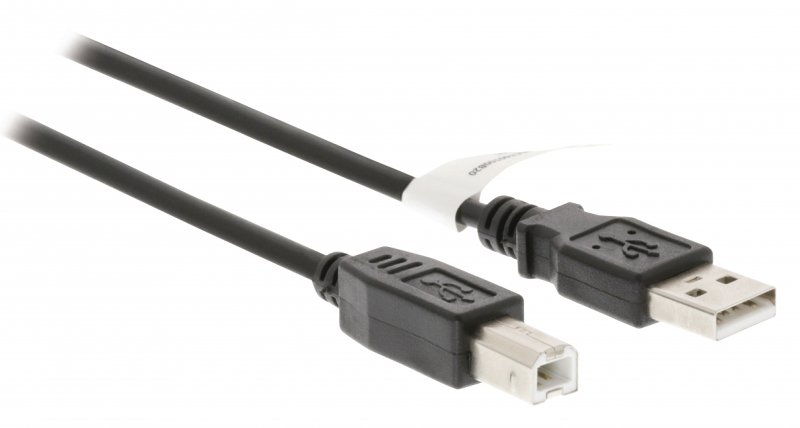 Kabel USB 2.0 USB A Zástrčka - USB-B Male 2.00 m Černá - obrázek č. 1