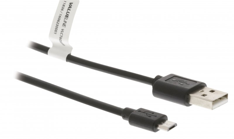 Kabel USB 2.0 USB A Zástrčka - Micro B Zástrčka 3.00 m Černá - obrázek č. 1