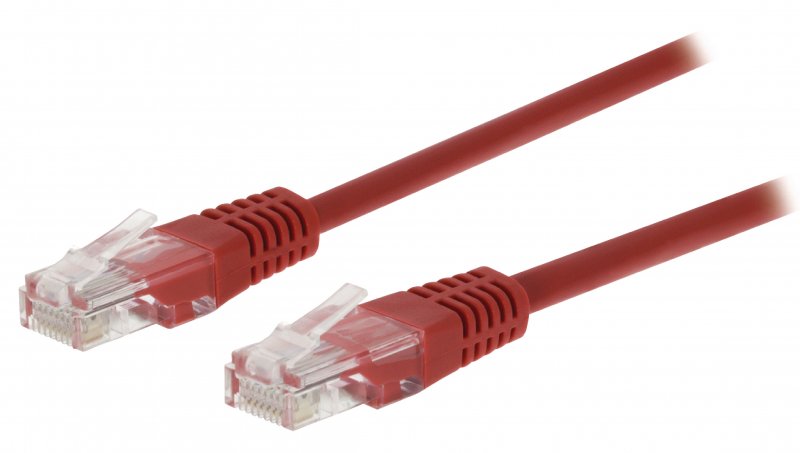 Síťový Kabel CAT5e UTP RJ45 (8P8C) Zástrčka - RJ45 (8P8C) Zástrčka 1.00 m Červená - obrázek produktu