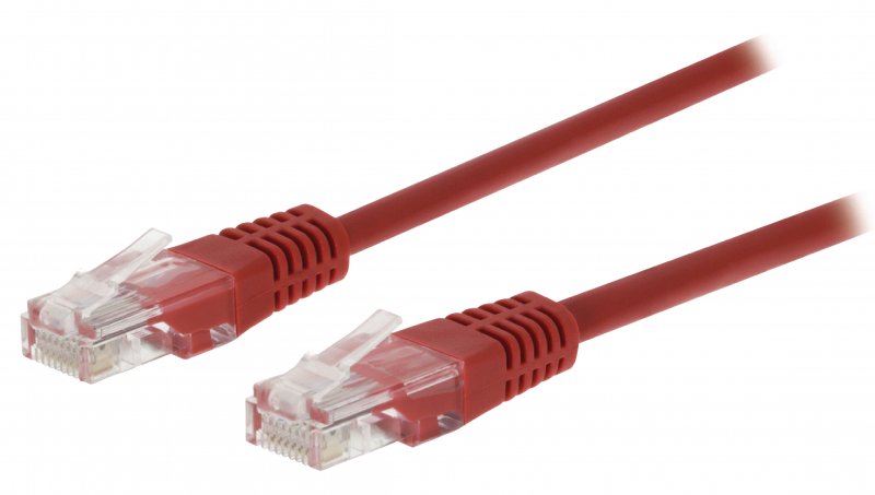 Síťový Kabel CAT5e UTP RJ45 (8P8C) Zástrčka - RJ45 (8P8C) Zástrčka 10.0 m Červená - obrázek produktu