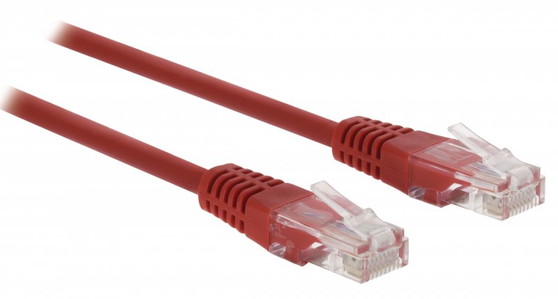 Síťový Kabel CAT5e UTP RJ45 (8P8C) Zástrčka - RJ45 (8P8C) Zástrčka 10.0 m Červená - obrázek č. 1