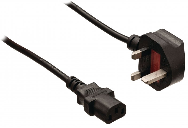 UK Napájecí Kabel UK Zástrčka - IEC-320-C13 2.00 m Černá - obrázek č. 2