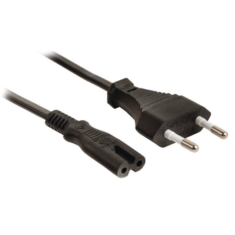 Napájecí kabel Euro Konektor Zástrčka - IEC-320-C7 1.00 m Černá - obrázek č. 1