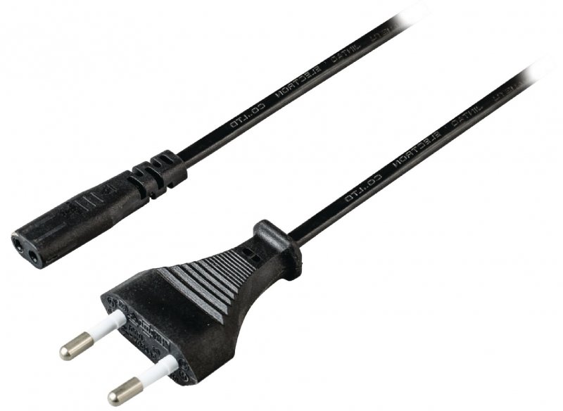 Euro Napájecí Kabel Euro Konektor Zástrčka - IEC-320-C1 3.00 m Černá - obrázek produktu