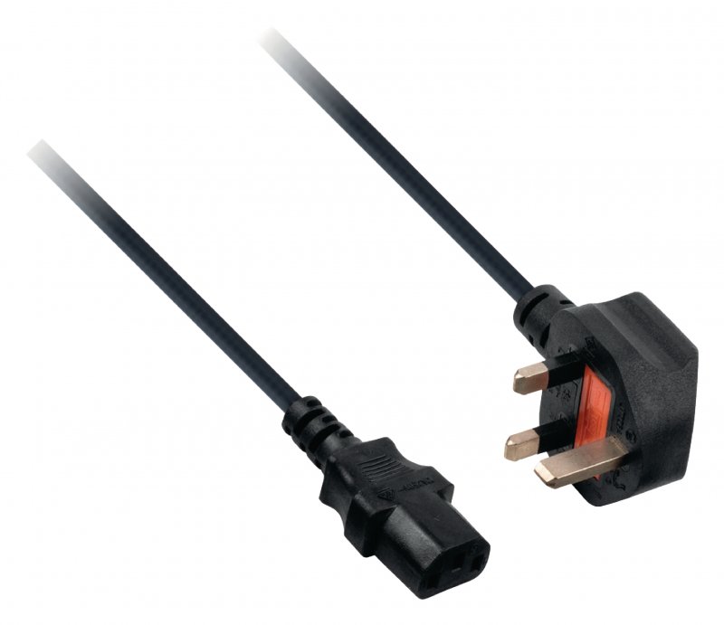 UK Napájecí Kabel UK Zástrčka - IEC-320-C13 2.00 m Černá - obrázek č. 1