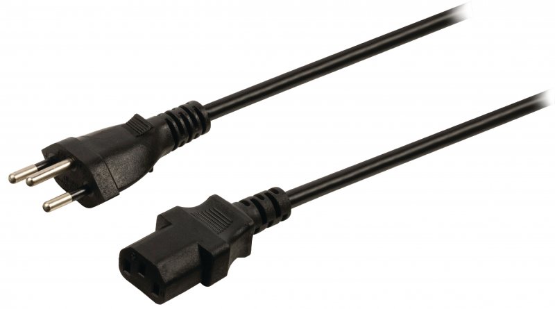 Švýcarský Napájecí Kabel CH Typ 12 - IEC-320-C13 10.0 m Černá - obrázek produktu