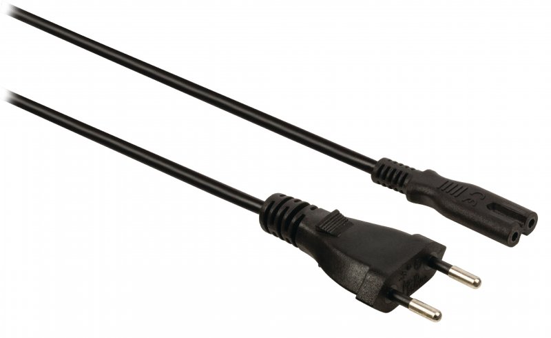 Švýcarský Napájecí Kabel CH Typ 12 - IEC-320-C7 3.00 m Černá - obrázek č. 1