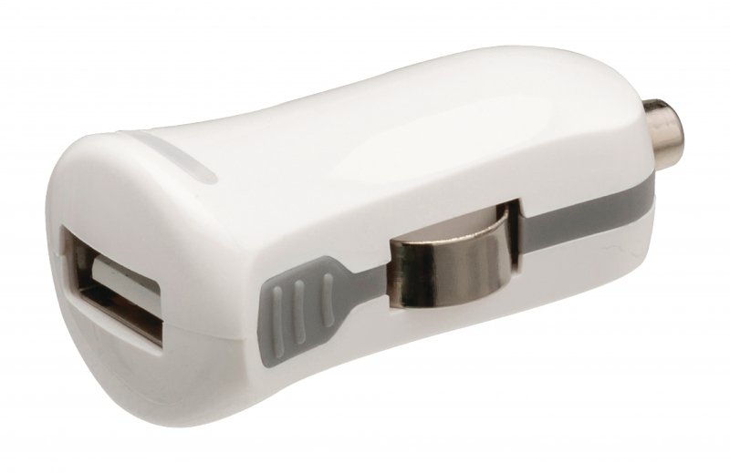 Nabíječka Do Auta 1-Výstup 2.1 A USB Bílá - obrázek č. 1