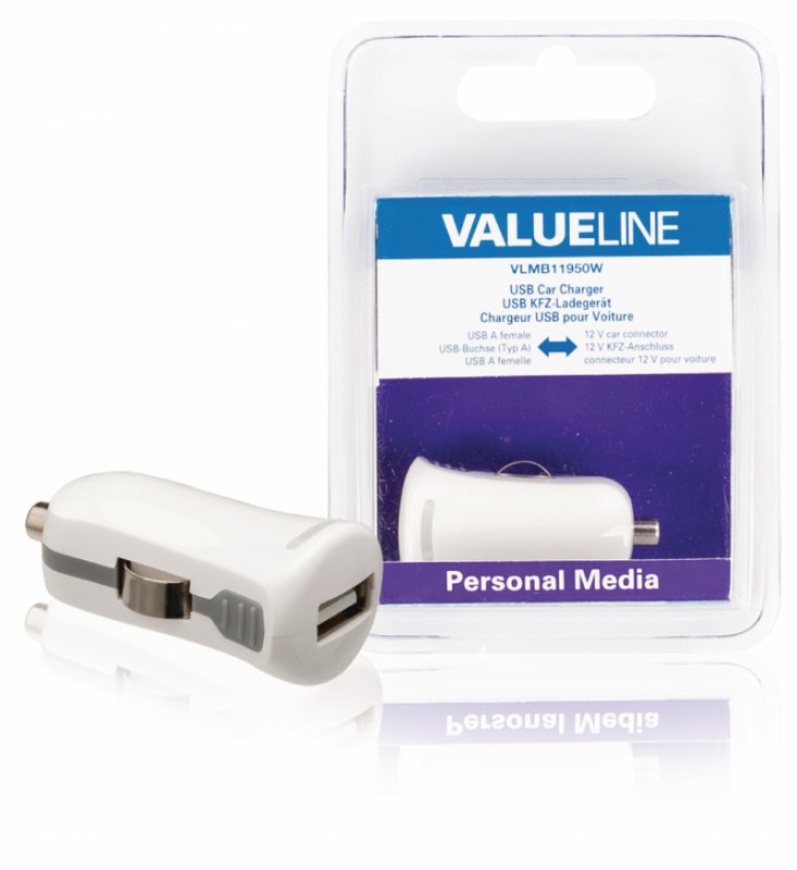 Nabíječka Do Auta 1-Výstup 2.1 A USB Bílá - obrázek produktu